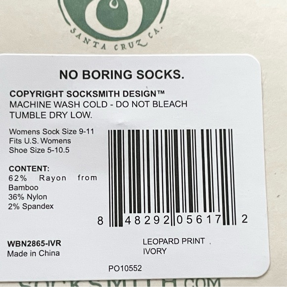 Socksmith colorful Leopard Print crew socks - Picture 3 of 3